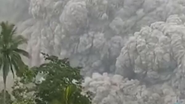 Жители в панике бегут от извержения вулкана в Индонезии — видео - Sputnik Кыргызстан