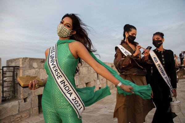 Участницы конкурса Мисс Вселенная на Башне Давида в Иерусалиме - Sputnik Кыргызстан