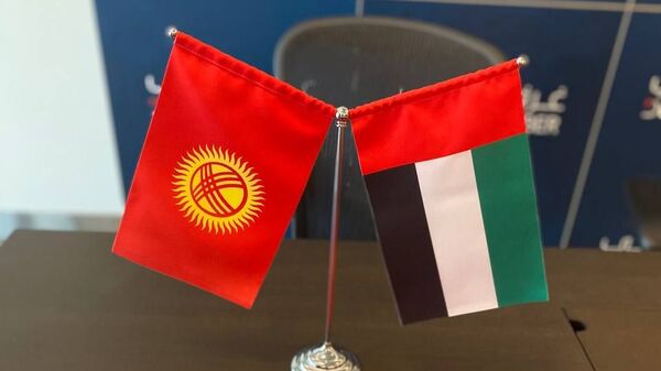 Флаги Кыргызстана и ОАЭ. Архивное фото - Sputnik Кыргызстан