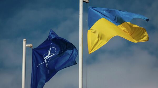 Флаги Украины и НАТО. Архивное фото - Sputnik Кыргызстан