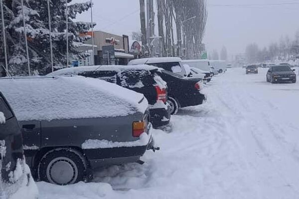 Кыргызстанцы делятся в социальных сетях фото и видео выпавшего в Чолпон-Ате снега - Sputnik Кыргызстан