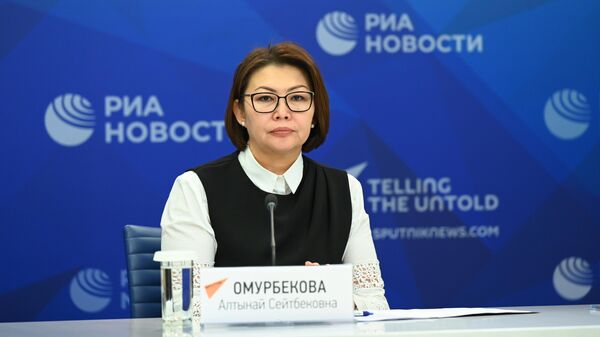 Директор департамента миграции и социальной защиты ЕЭК Алтынай Омурбекова. Архивное фото - Sputnik Кыргызстан