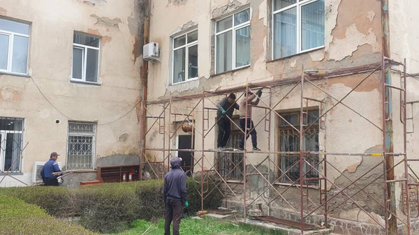 Бишкектеги №2 көп тармактуу клиникалык ооруканасынын ремонт иштери - Sputnik Кыргызстан