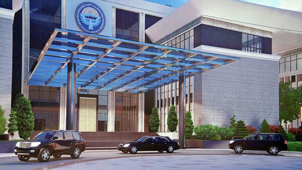 Эскиз нового здания администрации президента на месте снесенной гостиницы Иссык-Куль в Бишкеке - Sputnik Кыргызстан
