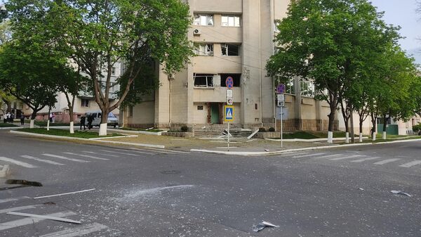 Поврежденное здание МГБ Приднестровья в Тирасполе - Sputnik Кыргызстан