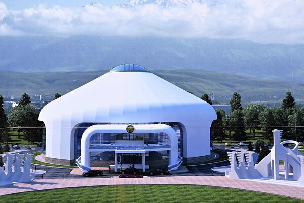 Планируется возвести трехэтажную юрту, в которой будут залы для проведения различных собраний и курултаев - Sputnik Кыргызстан