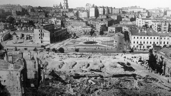 Вид разрушенного Киева после освобождения от немецко-фашистских войск. Архивное фото  - Sputnik Кыргызстан