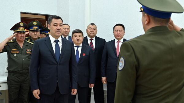 Президент Садыр Жапаров Улуттук коопсуздук органынын жаңы имаратынын ачылышына катышты - Sputnik Кыргызстан