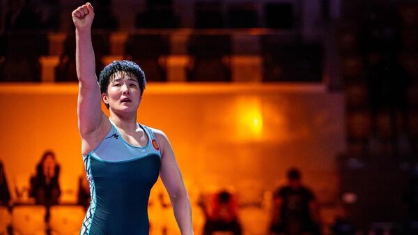 Отечественная спортсменка по женской борьбе Айпери Медет кызы. Архивное фото  - Sputnik Кыргызстан