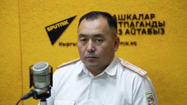 Бишкек шаардык милициясынын кайгуул кызматынын жетекчиси, подполковник Алмазбек Исаков - Sputnik Кыргызстан
