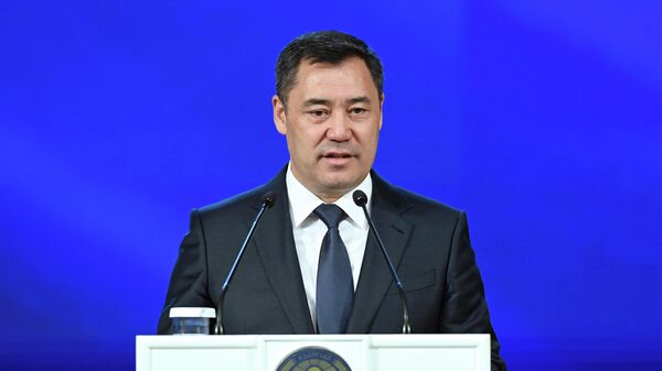 Президент Садыр Жапаров на мероприятии посвященное Дню налогового работника  - Sputnik Кыргызстан