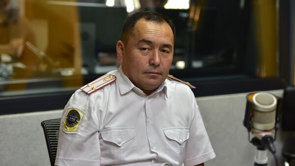 Бишкек шаардык милициясынын Кайгуул кызматынын жетекчиси, подполковник Алмазбек Исаков - Sputnik Кыргызстан