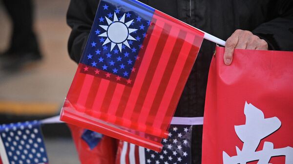 Флаги Тайваня и США. Архив - Sputnik Кыргызстан