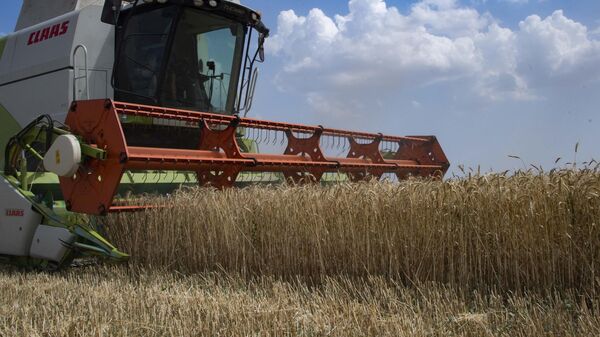 Уборка зерновых на освобожденных территориях Запорожской области - Sputnik Кыргызстан