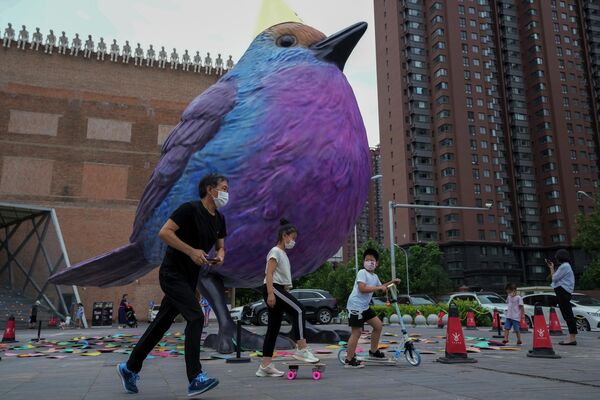 Гигантскую птицу установили возле художественной галереи в Пекине (Китай) - Sputnik Кыргызстан