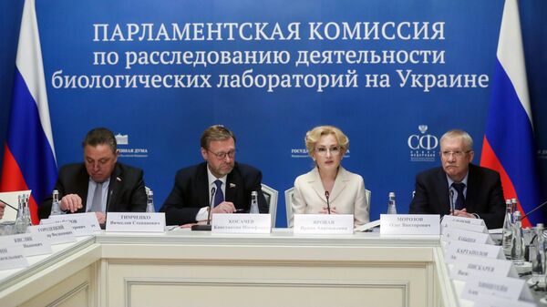 Заседание парламентской комиссии по расследованию деятельности биолабораторий на территории Украины. Архивное фото - Sputnik Кыргызстан
