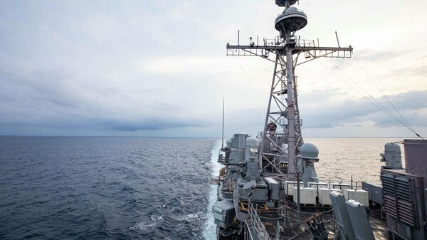 Ракетный крейсер Chancellorsville в Тайваньском проливе - Sputnik Кыргызстан