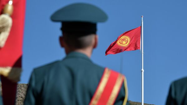 Флагшток на джайлоо Чункурчак под Бишкеком. Архивное фото - Sputnik Кыргызстан