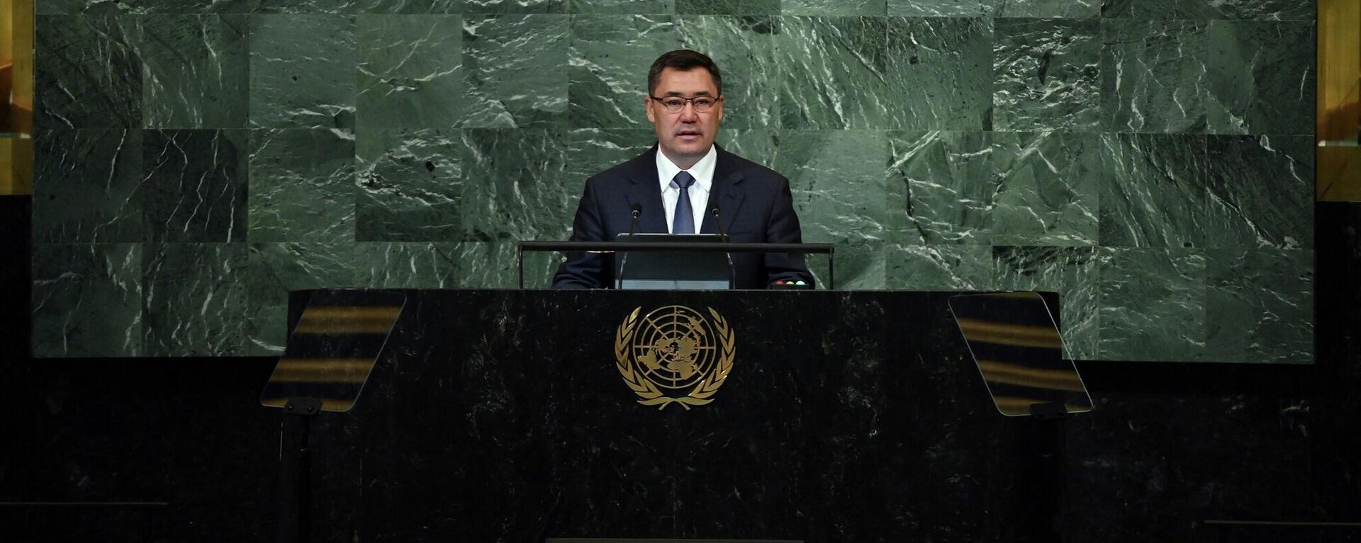 Участие президента Кыргызстана Садыра Жапарова в 77-й сессии Генеральной Ассамблеи ООН - Sputnik Кыргызстан, 1920, 22.09.2022