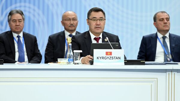 Президент Садыр Жапаров Астанадагы саммитинде  - Sputnik Кыргызстан