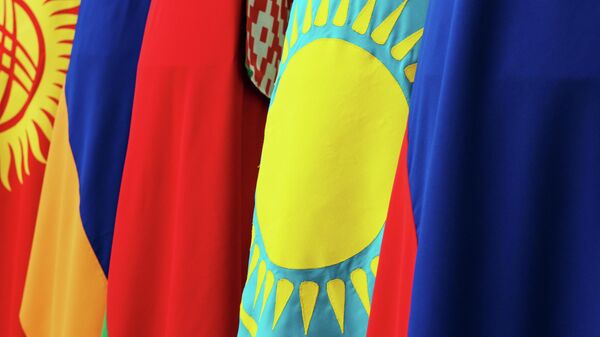 Флаги стран участников ЕАЭС. Архивное фото - Sputnik Кыргызстан