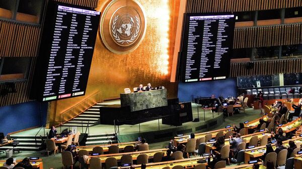 БУУнун Башкы ассамблеясында резолюция үчүн добуш берүүгө мүчө мамлекеттер - Sputnik Кыргызстан