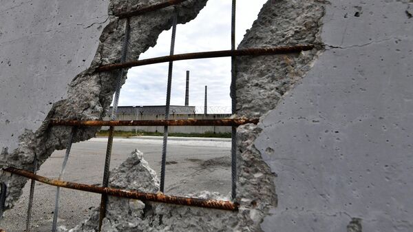 Разрушения на территории Запорожской АЭС в Энергодаре. Архивное фото - Sputnik Кыргызстан
