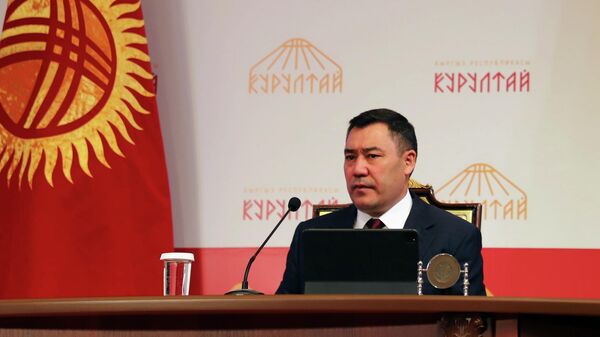 Президент Садыр Жапаров Элдик курултайда - Sputnik Кыргызстан