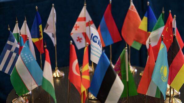Флаги стран участников Бишкекского инвестиционного саммита - Sputnik Кыргызстан