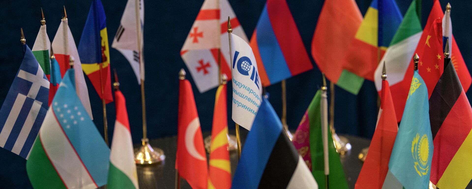 Флаги стран участников Бишкекского инвестиционного саммита - Sputnik Кыргызстан, 1920, 08.12.2022