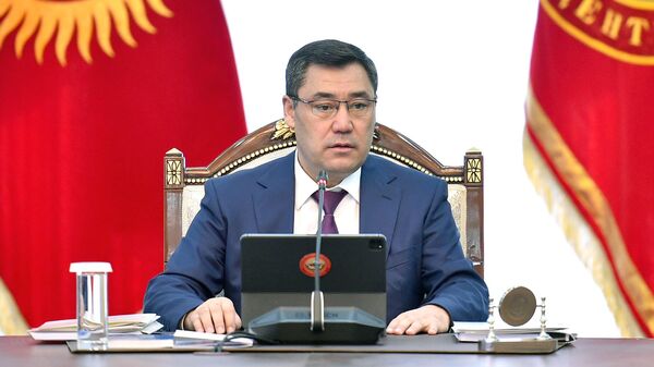 Президент Садыр Жапаров министрлер кабинетинин жылды жыйынтыктаган жыйын учурда  - Sputnik Кыргызстан
