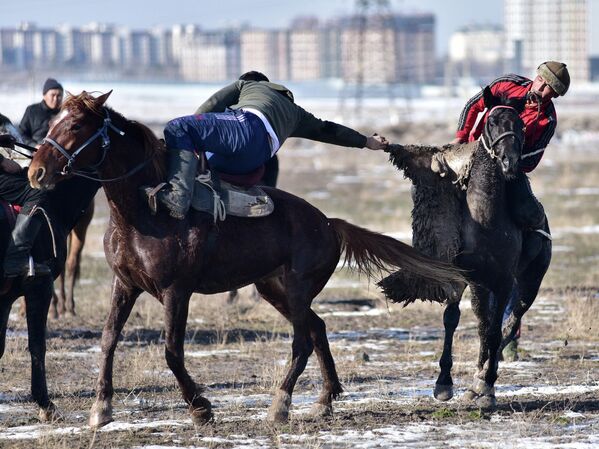 В древности вместо туши козла использовался волк — отсюда и название &quot;бору&quot; (волк) - Sputnik Кыргызстан