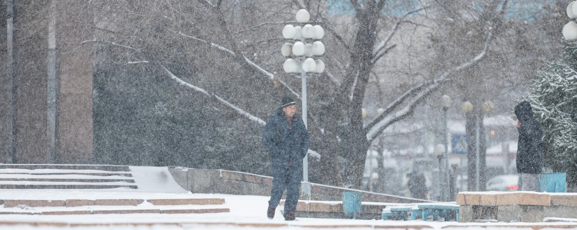 Снегопад в Бишкеке - Sputnik Кыргызстан, 1920, 22.01.2026
