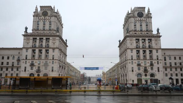 Здания на привокзальной площади в Минске. Архивное фото - Sputnik Кыргызстан