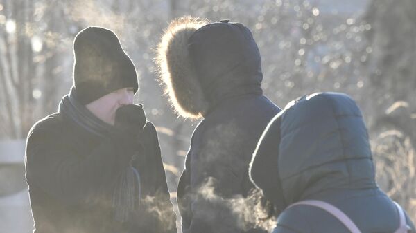 Люди на улице в морозную погоду. Архивное фото - Sputnik Кыргызстан