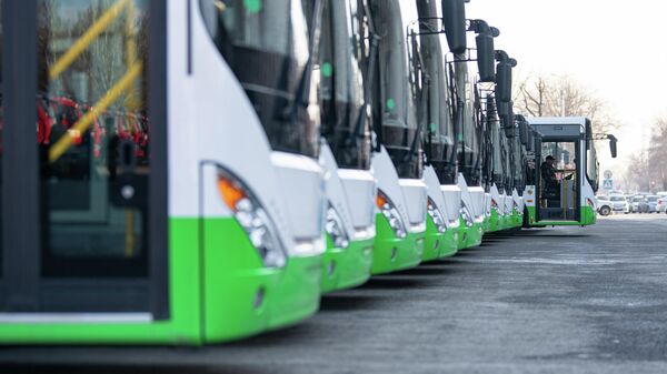Пассажирские автобусы на газе закупленные для мэрии Бишкека. Архивное фото - Sputnik Кыргызстан