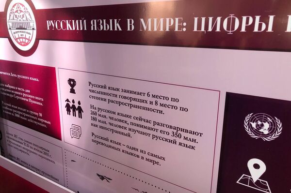 Ученикам вручили стенды для кабинета русского языка и литературы - Sputnik Кыргызстан