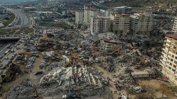 Вид на турецкий город Кахраманмараш после землетрясения - Sputnik Кыргызстан