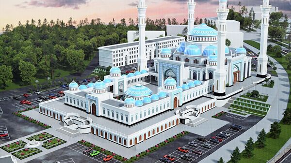 Эскиз современной мечети Ыйман борбору, которая будет построена в селе Орто-Сай - Sputnik Кыргызстан