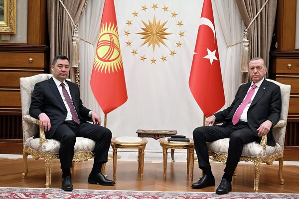Эрдоган выразил кыргызской стороне благодарность за помощь в ликвидации последствий землетрясений, произошедших в Турции в феврале и повлекших гибель тысяч людей - Sputnik Кыргызстан