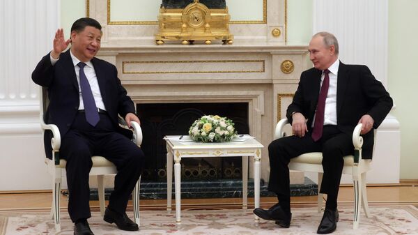 Встреча президента РФ В. Путина с председателем КНР Си Цзиньпином - Sputnik Кыргызстан