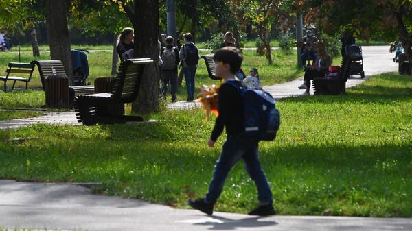 Школьник идет по улице. Архивное фото - Sputnik Кыргызстан