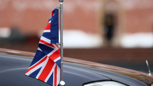 Флаг Великобритании на машине. Архивное фото - Sputnik Кыргызстан