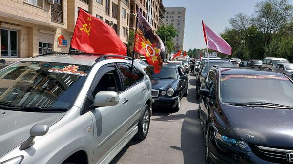 Автопробег в честь Дня Победы проходит в Кыргызстане — видео - Sputnik Кыргызстан