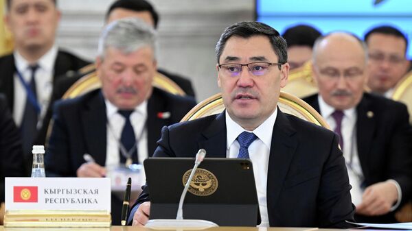 Президент Садыр Жапаров на заседании Высшего Евразийского экономического совета в Москве - Sputnik Кыргызстан