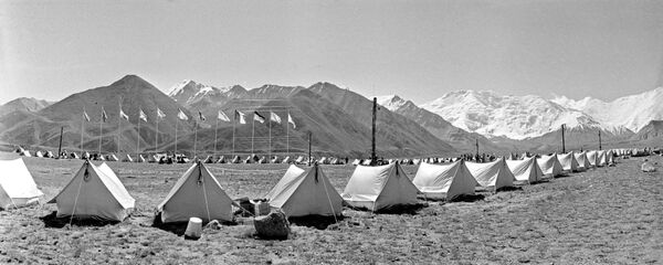 Алай районунда альпинисттер үчүн даярдалган чатыр шаарча. 1974-жыл - Sputnik Кыргызстан