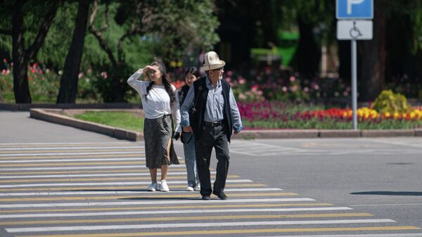 Пешеходы переходят проспект Чуй в Бишкеке - Sputnik Кыргызстан