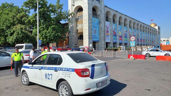 Перекрытие площади Ала-Тоо в День защиты детей - Sputnik Кыргызстан