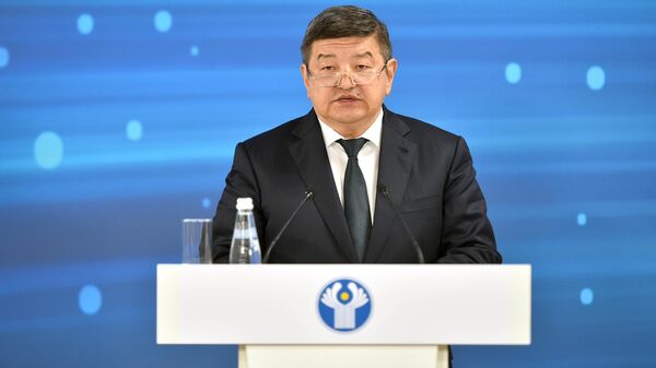 Председатель кабинета министров Акылбек Жапаров выступает на заседании Совета глав правительств Содружества Независимых Государств в Сочи - Sputnik Кыргызстан