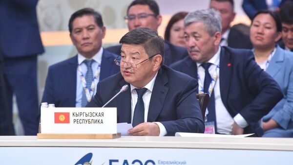 Председатель кабинета министров Акылбек Жапаров на заседании Евразийского межправительственного совета в расширенном составе в Сочи - Sputnik Кыргызстан